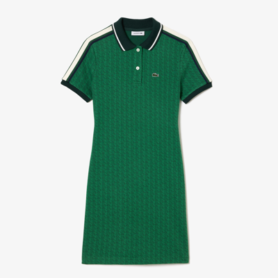 Lacoste Monogrammed Slim Fit Jacquard Dress - 32 In Green