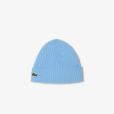 Lacoste Unisex Ribbed Wool Beanie - One Size