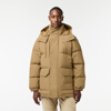 Lacoste Men's Removable Hood Midi Puffer Jacket - 50 - M In Brown