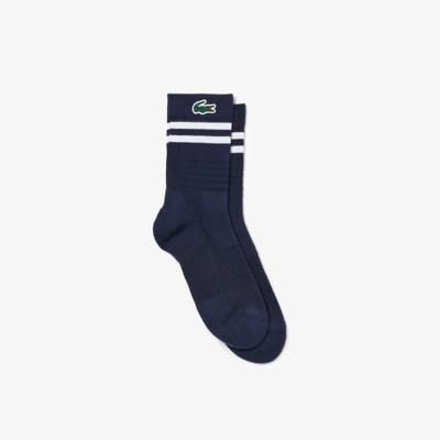Lacoste Men's Breathable Jersey Tennis Socks - 6.5 - 8.5 In Blue