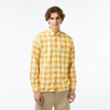 LACOSTE MEN'S COTTON AND WOOL BLEND CHECKED FLANNEL SHIRT - 18 - 46