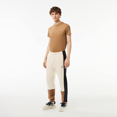 Lacoste Men's Regular Fit Colorblock Joggers In White