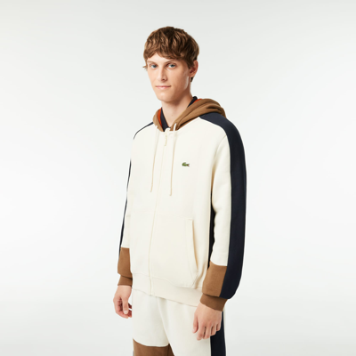 Lacoste Men's Classic-fit Colorblocked Hoodie In White