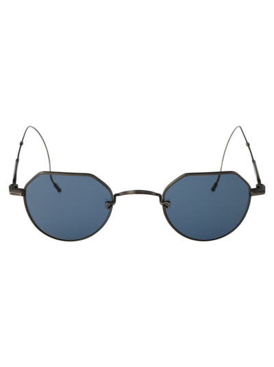 Matsuda Sunglasses In As Antique Silver - Blue Grey