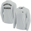 FANATICS SIGNATURE UNISEX FANATICS SIGNATURE GRAY OREGON STATE BEAVERS ELEMENTS SUPER SOFT LONG SLEEVE T-SHIRT