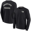 FANATICS SIGNATURE UNISEX FANATICS SIGNATURE BLACK OREGON STATE BEAVERS SUPER SOFT PULLOVER CREW SWEATSHIRT