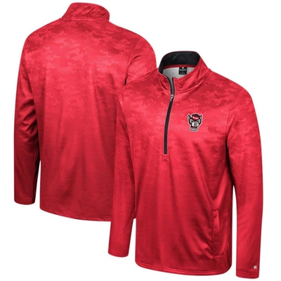 Colosseum Red Nc State Wolfpack The Machine Half-zip Jacket
