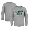 OUTERSTUFF YOUTH HEATHER GRAY MICHIGAN STATE SPARTANS 2-HIT FOR MY TEAM LONG SLEEVE T-SHIRT