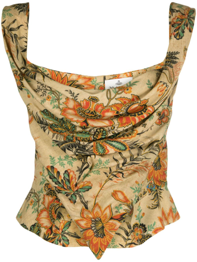 Vivienne Westwood Sunday Floral-print Top In Yellow