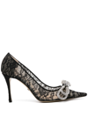 Mach&mach Double-bow 95mm Pumps In Black