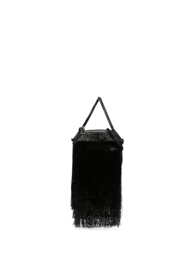Stella Mccartney Black Falabella Fringe Mini Tote Bag