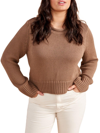La Ligne Solid Mini Marina Sweater In Tan