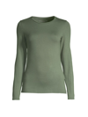 Majestic Women's Soft Touch Crewneck Long-sleeve Top In Mousse