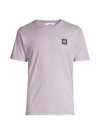 Stone Island Men's Classic Logo Cotton T-shirt In Lavender