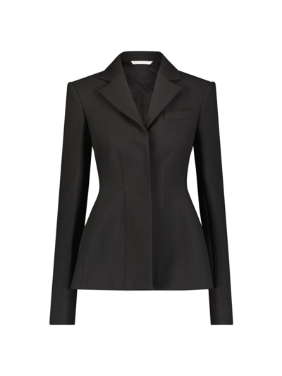 Marina Moscone Women's Waisted Basque Blazer In Black