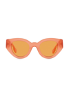 Burberry Women's Meadow 47mm Low-bridge Fit Pantos Sunglasses In Orange