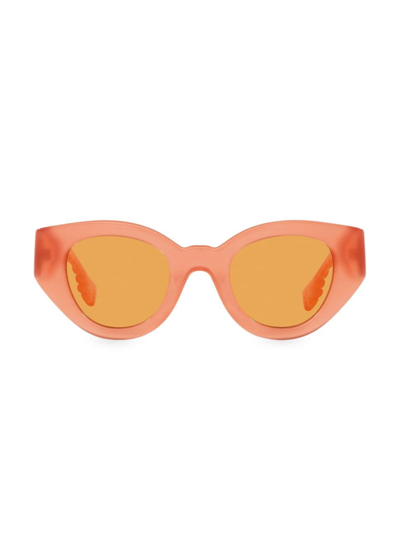 Burberry Women's Meadow 47mm Low-bridge Fit Pantos Sunglasses In Orange