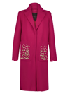 Dawn Levy Women's Colette Crystal-embellished Wool Coat In Hot Pink