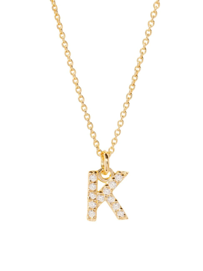 Brook & York Women's Blaire 14k-yellow-gold Vermeil & 0.3-0.11 Tcw Diamond Initial Pendant Necklace In Initial K
