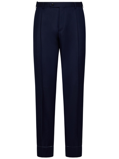 Brioni Journey Tailored Trousers In Blue