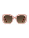 Marc Jacobs Women's 53mm Square Colorblocked Sunglasses In Pink Red