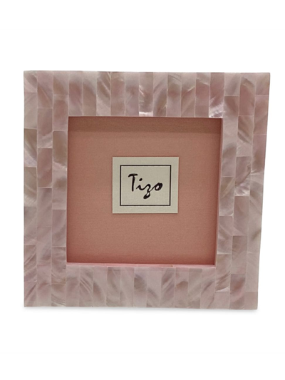Tizo Mother Of Pearl 3 X 3 Picture Frame In Pink