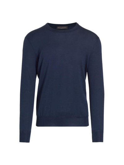 Brett Johnson Men's Silk-blend Crewneck Sweater In Navy