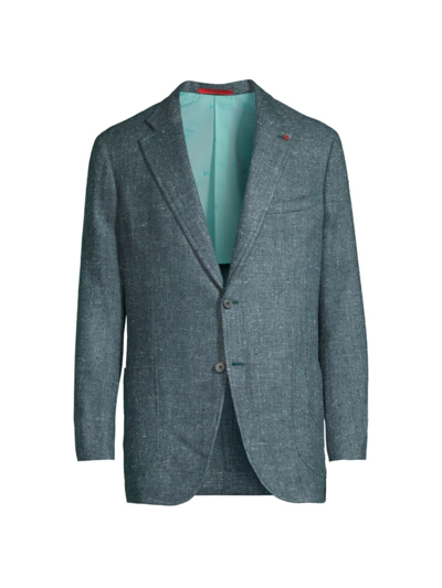 Isaia Men's Domenico Silk & Wool-blend Two-button Sport Coat In Bright Green
