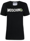MOSCHINO MOSCHINO T-SHIRT WITH BROOCH DETAIL