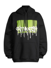 Vtmnts Graffiti Big Barcode Sweatshirt Black In Black