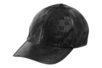 Pre-owned Gucci Gg Crystal Baseball Hat Black