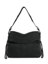 Aimee Kestenberg Bali Double Entry Bag In Black Nubuck
