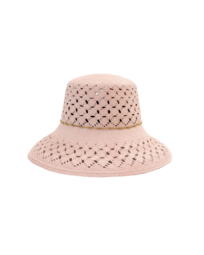 Freya Women's Carnation Straw Bucket Hat In Peach