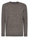 Drumohr Ribbed Knit Sweater In Brown