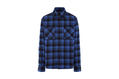 Pre-owned Off-white Flannel Shirt Blue/black