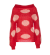 Marni Polka-dot Wool-blend Sweater In Red