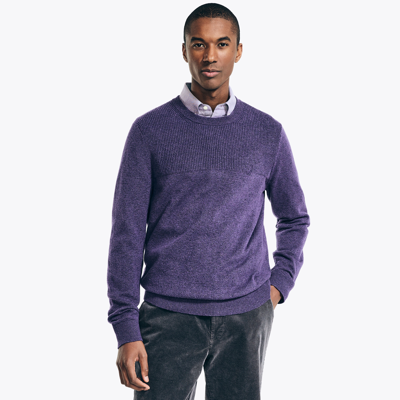 Nautica Mens Sustainably Crafted Textured Crewneck Sweater In Multi
