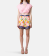 La Fuori Emma Wrap Crop Blouson In Pink In Pink