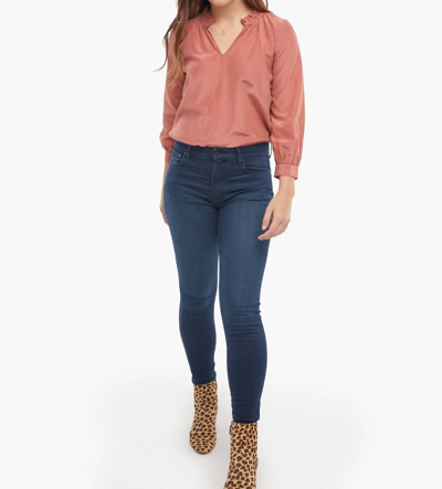 Able The Maite High Rise Super Stretch Jean In Dark Wash In Blue