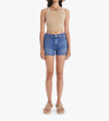 Mother The Tomcat Kick Fray Shorts Playing With Scissors Jeans In Multi