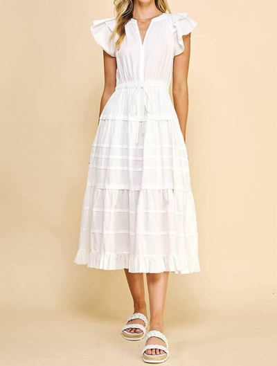 Pinch Trixie Tiered Dress In White