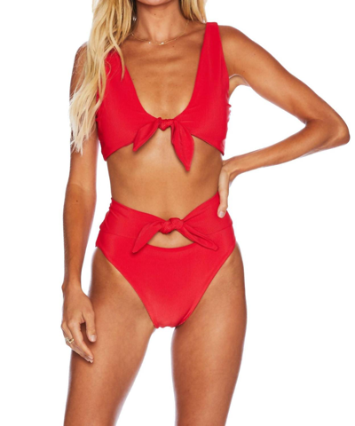 Beach Riot Dallas Bikini Top In Red