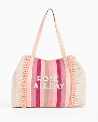 America & Beyond Women's Anguilla Embellished Tote Bag In Rose All Day In Multi