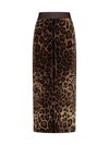 Dolce & Gabbana Leopard Jacquard Chenille Pencil Skirt In Jacquard