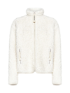 Jil Sander Faux Shearling Zip-front Jacket In Eggshell