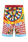 Dolce & Gabbana Carreto-print Bermuda Shorts In Multicolor