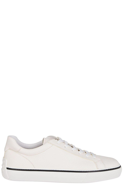 Tod's Contrasting Stripe Low-top Sneakers In White