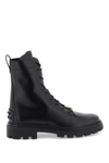 TOD'S LEATHER COMBAT BOOTS