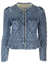 Isabel Marant Étoile Deliona Quilted Cropped Jacket In Light Blue