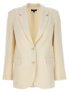 Theory Tailored Slim Blazer In Admiral Crepe In White
